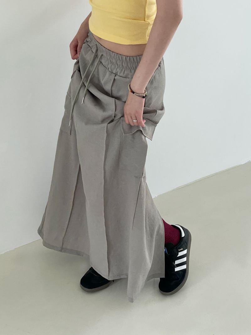 Cargo banding long skirt