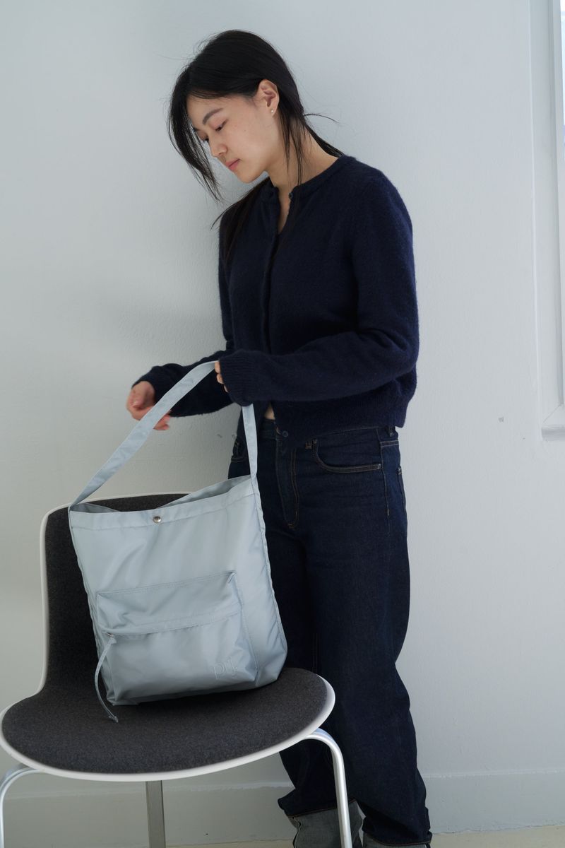 puff pocket padding bag (silver)