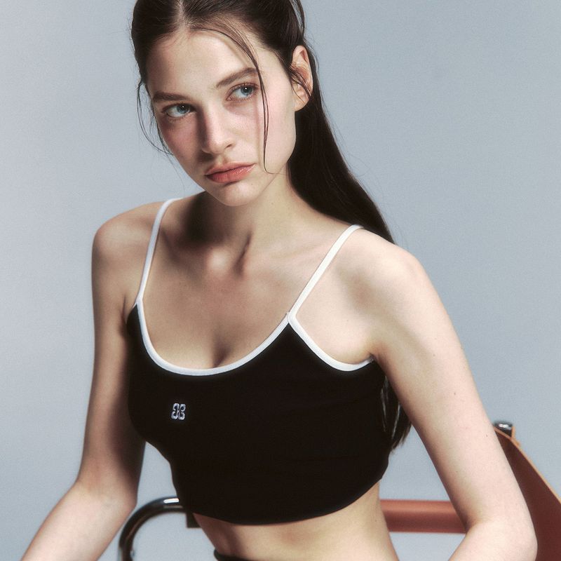 Essential Contrast Sleeveless Black