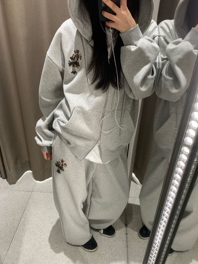 Reho Cross Patch Hoodie Zip-UP
