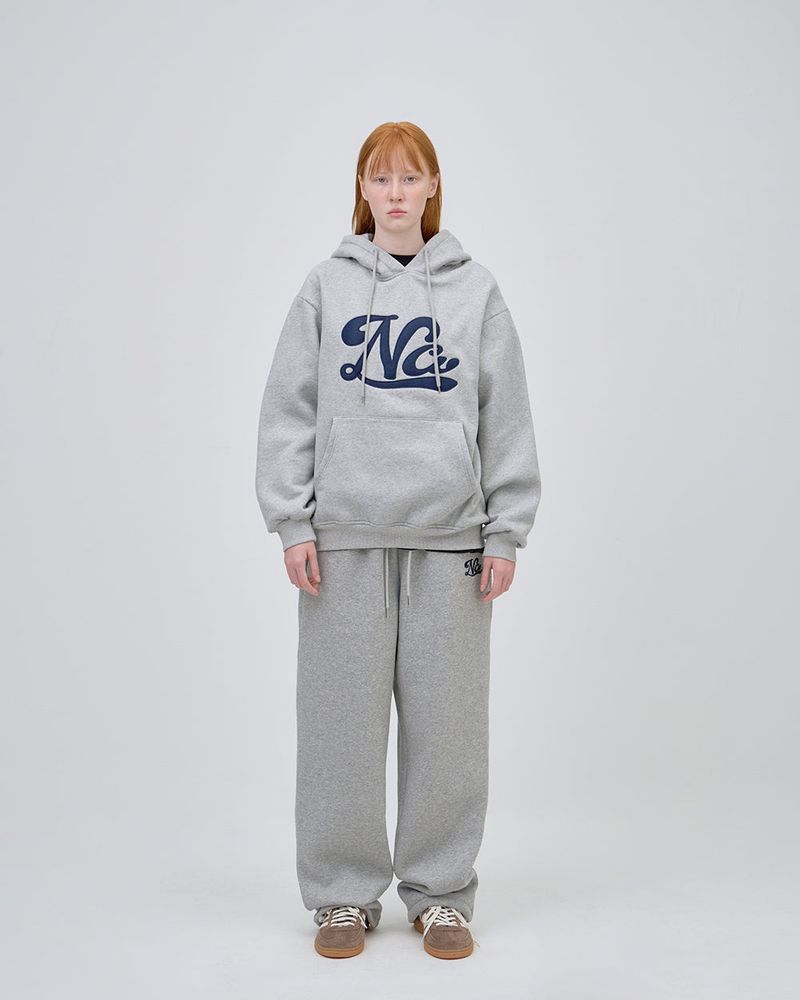 UNDERLINE LOGO SWEAT PANTS - GRAY