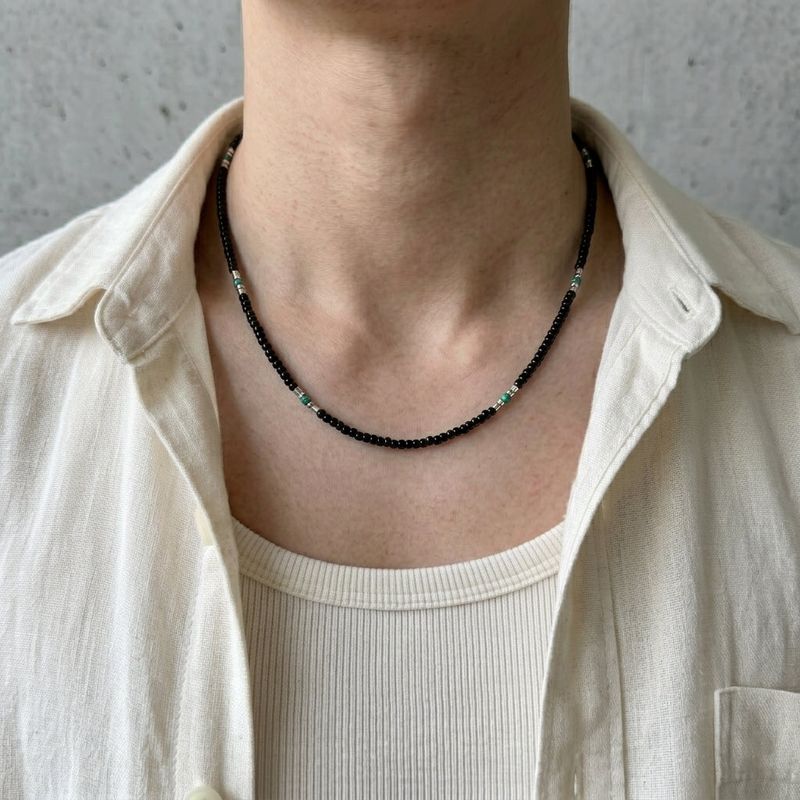 FADE MEET（フェードミート）の「Obsidian Green Bead Necklace（Accessories）」
