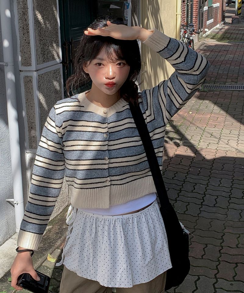 Mode Stripe Cardigan