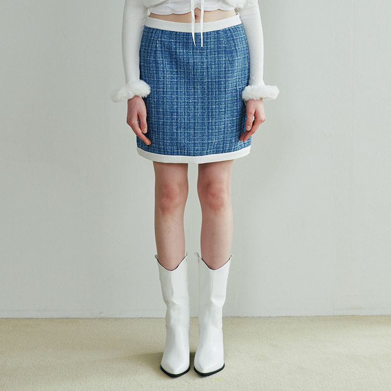 LuluChou（ルルシュ）の「ブリングツイードスカート - ブルー（スカート）」