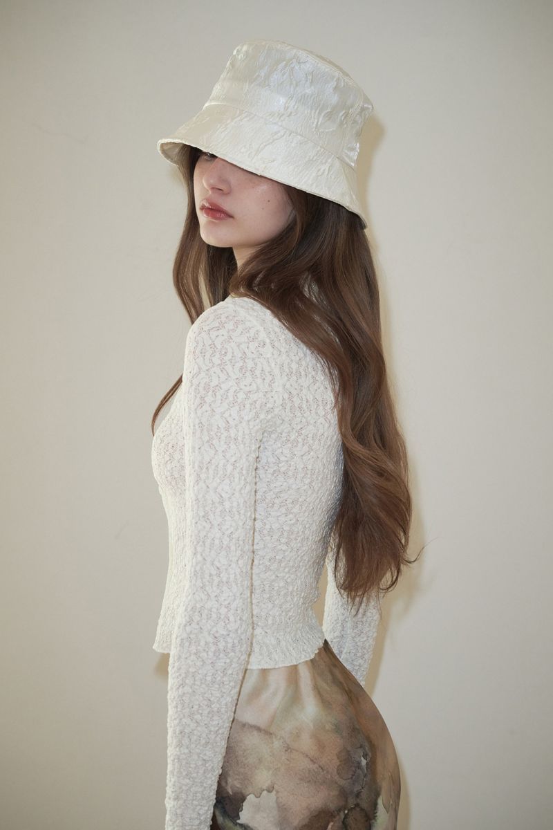 SOUFFLE bucket hat_ivory