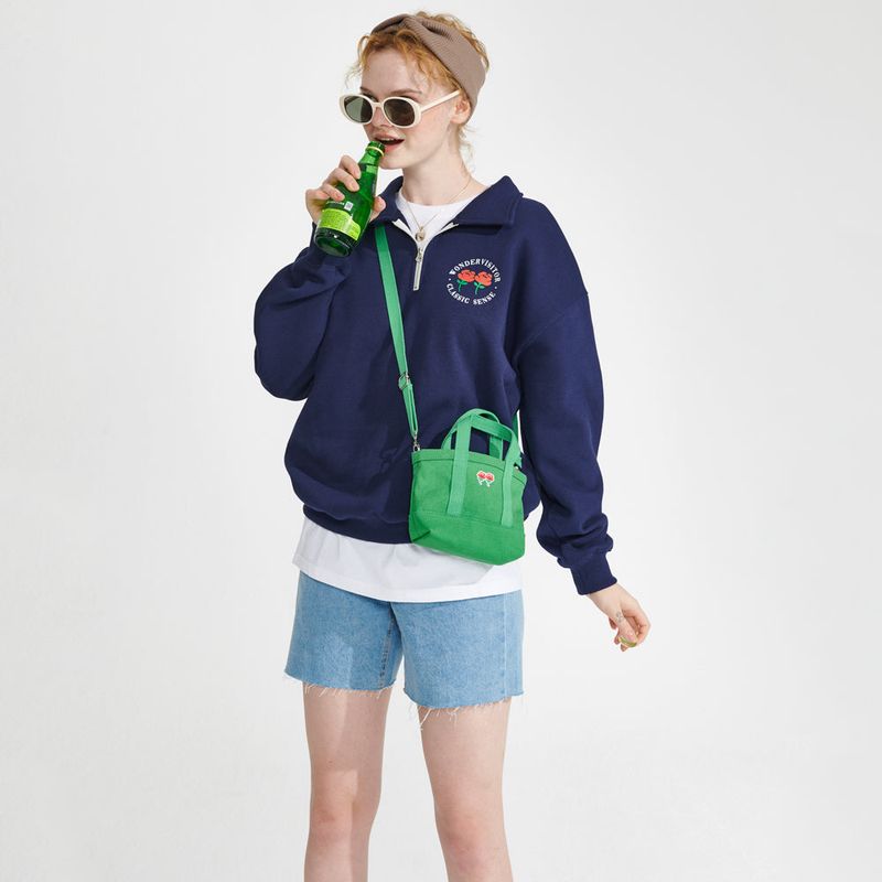 Logo mini cross bag [Green]
