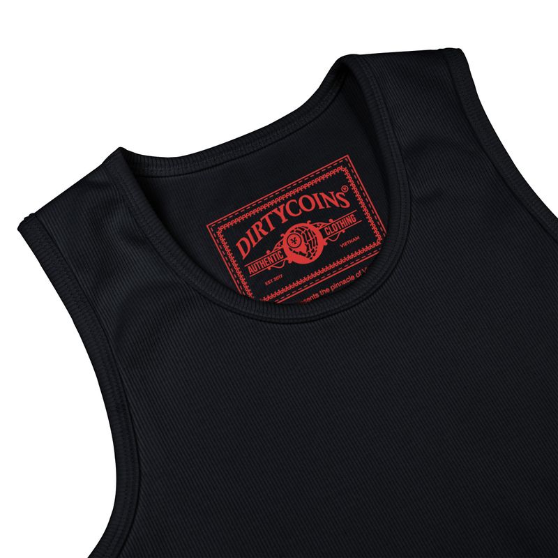 DirtyCoins Printed Label Tank Top Black