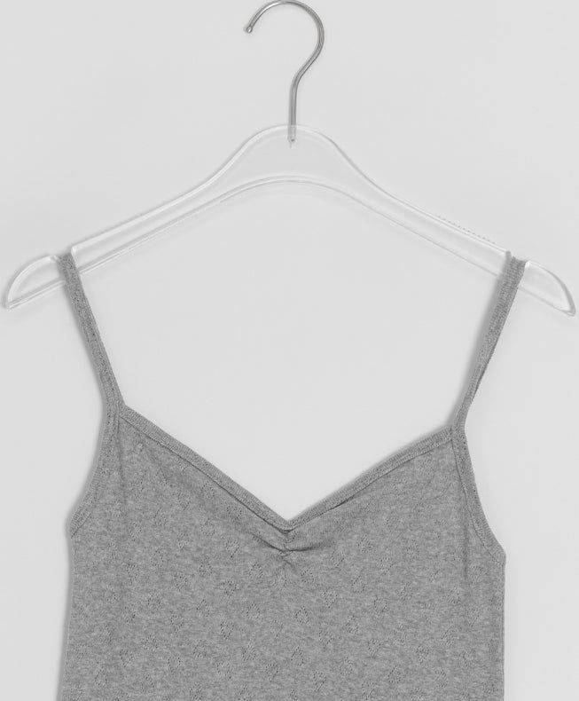 Highla Punching Basic V-Neck Shirring Sleeveless