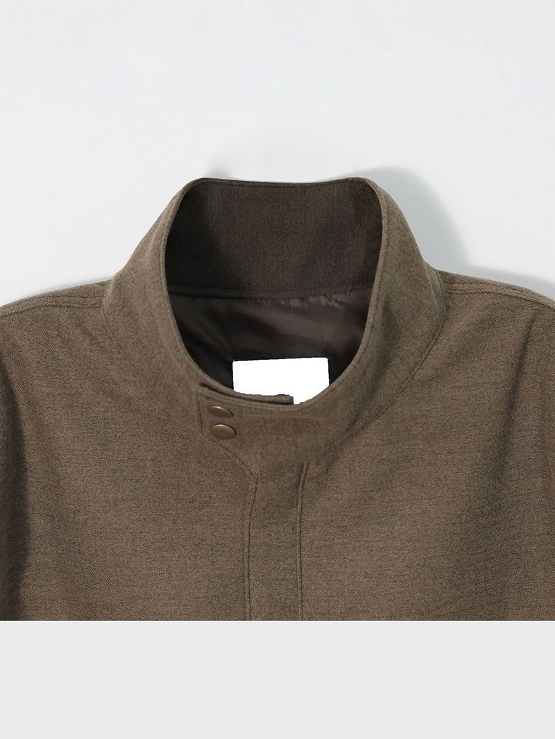 ASCLO Drop Shoulder High Neck Blouson (2color)