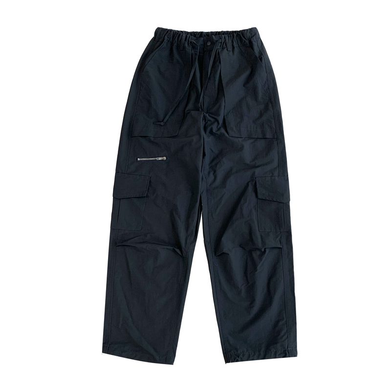 (Unisex) Zipper cargo wide pants