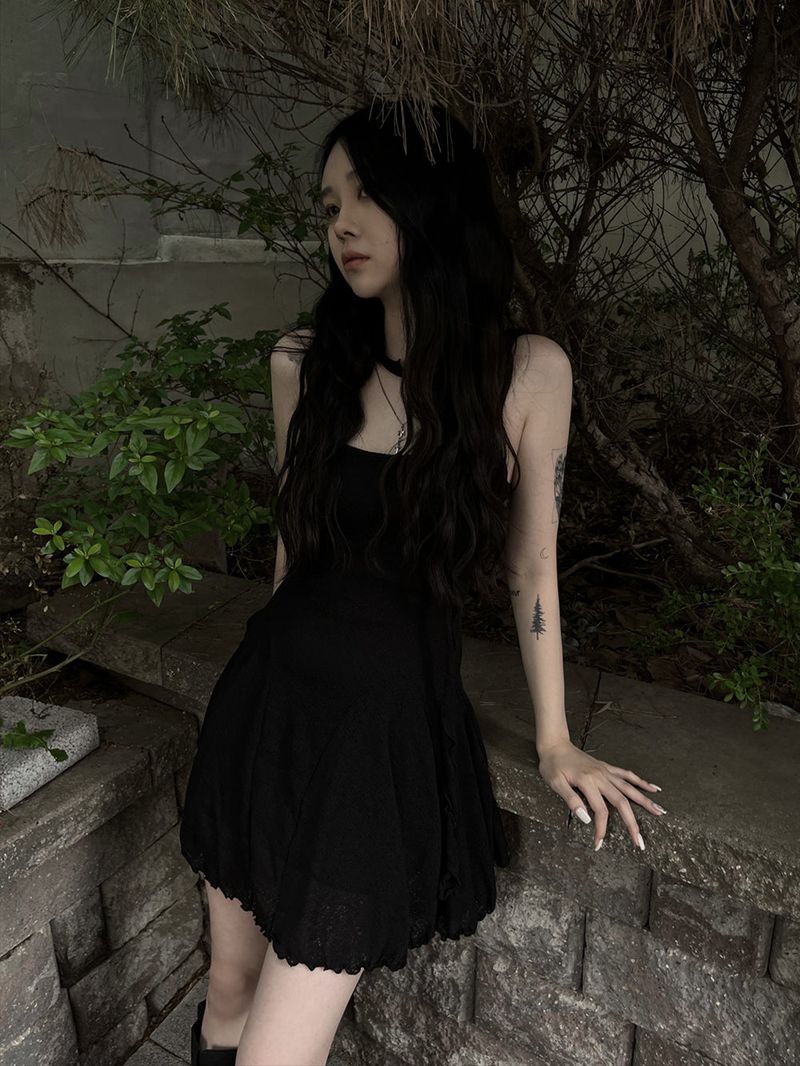 URBAN UNIQUE(アーバンユニーク)の「flared scarf mini dress (2color)(Dresses)」