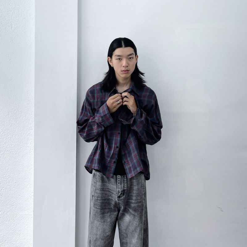 Dusk Blue Plaid Shirt