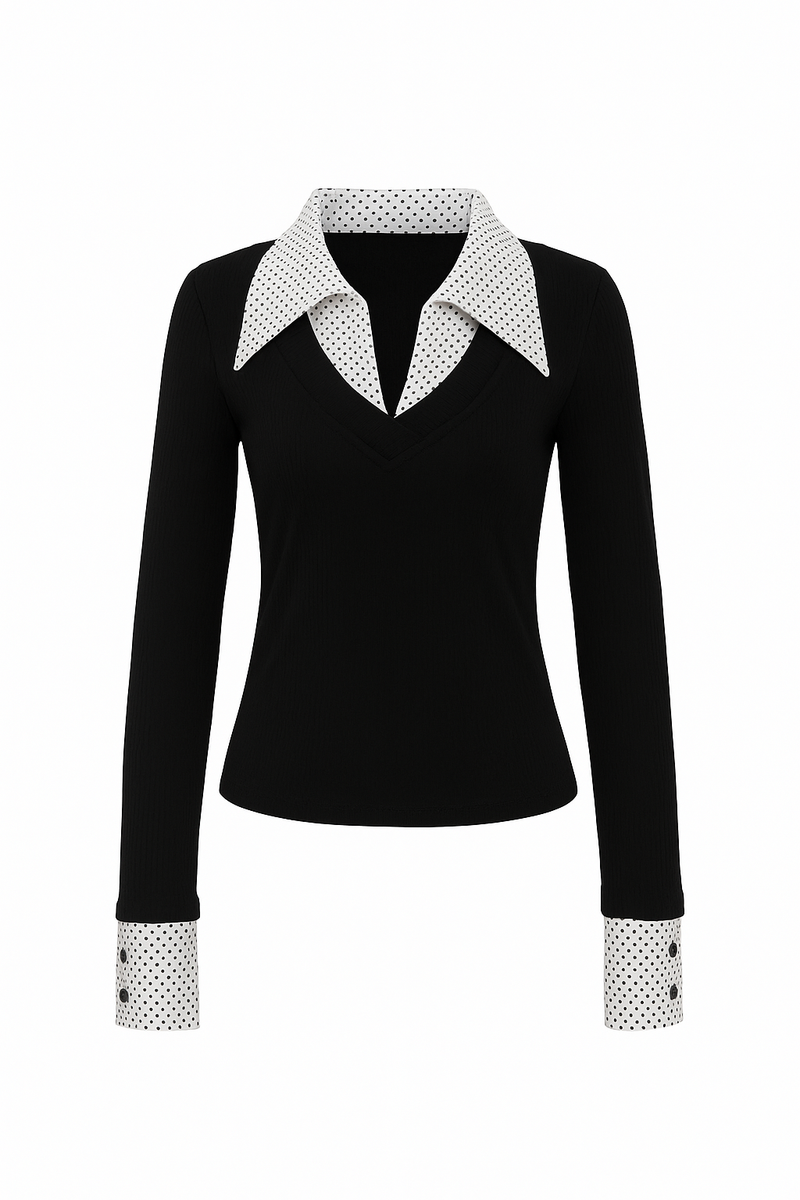 Black Dot Shirt Layered T-Shirt