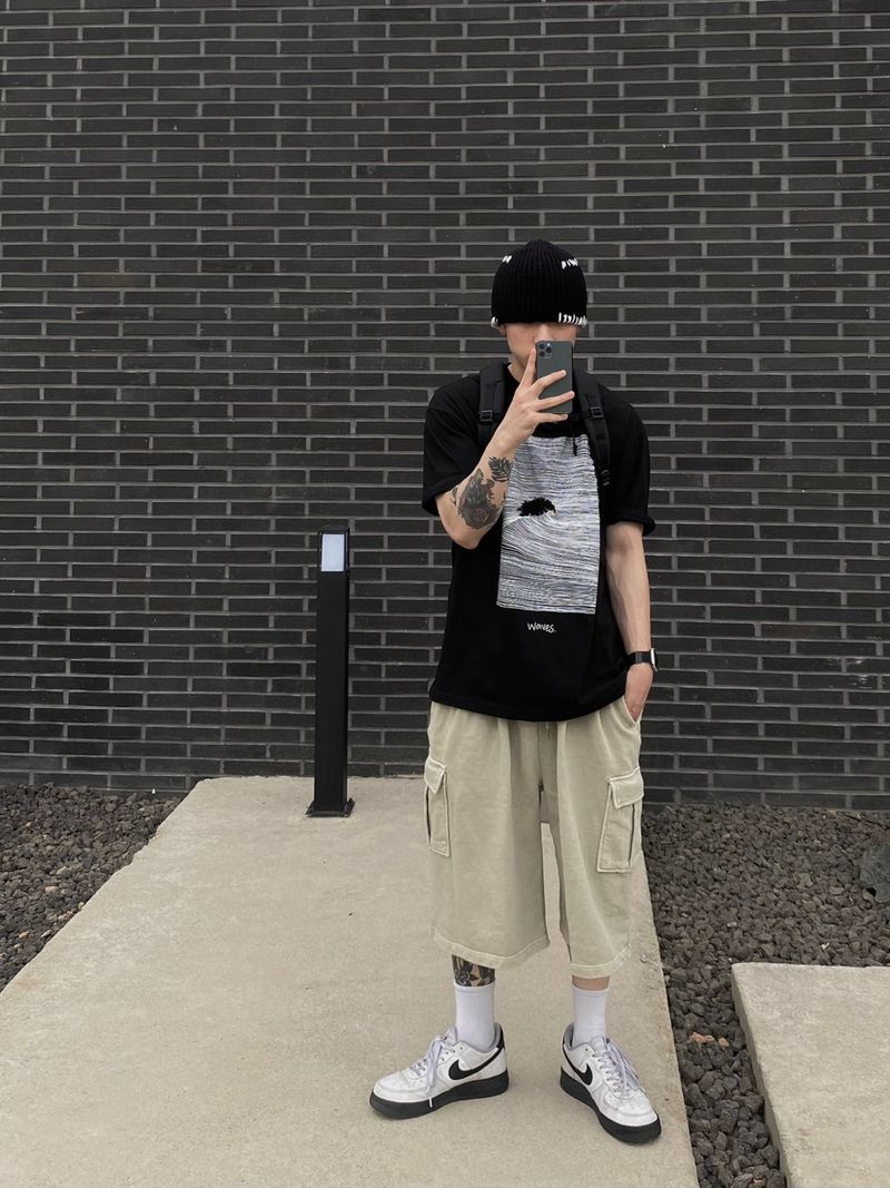 Pigment Sweat Cargo Half Pants 3C