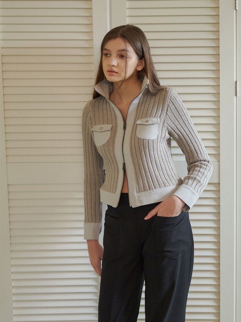 LO AXUAL（ロエクシュアル）の「HOURGLASS KNIT JACKET（Jackets/Outerwear）」