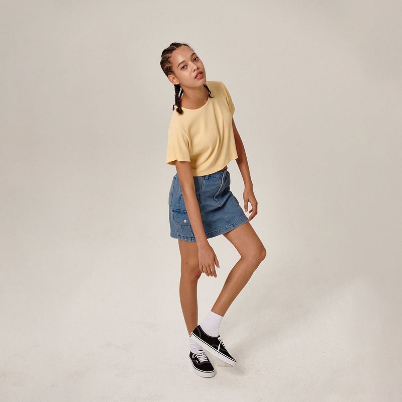 Samar Crop T-Shirt Yellow
