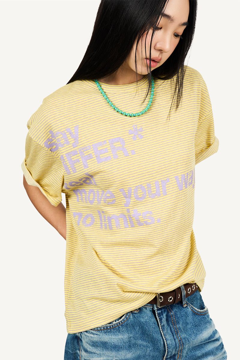 Disturb striped print T-shirt