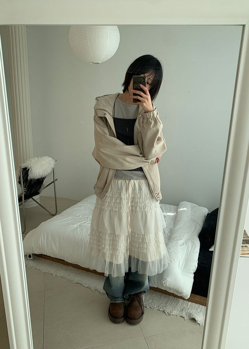 CANCAN SHA MIDI SKIRT (3color)