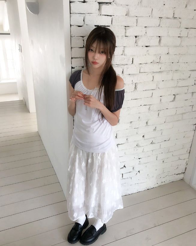 Mitz Lace Raglan Puff Short Sleeve