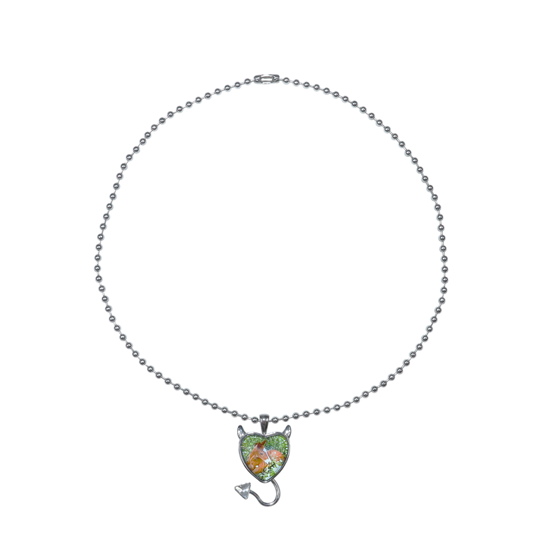 Devil heart necklace