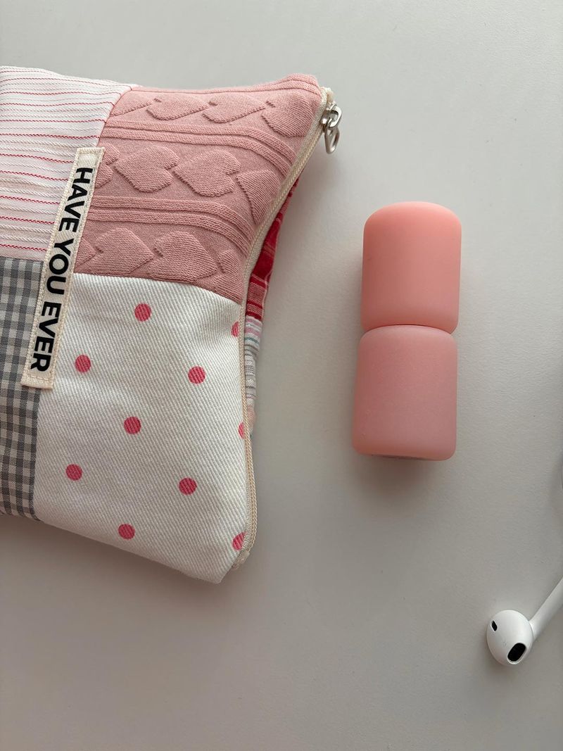 Patch work flat pouch v2 , M size