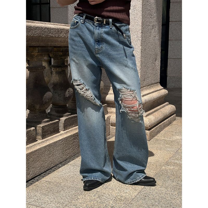 [Unisex] Tin washing boots cut denim pants