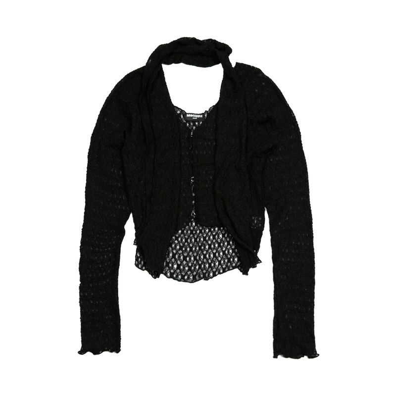 221-SCARF&HOOK LACE CARDIGAN