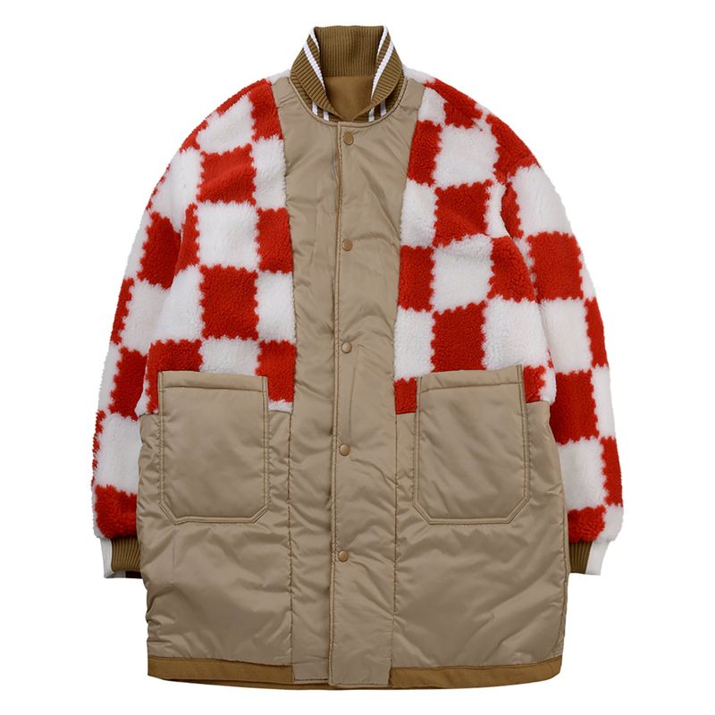 C.O.M.E（シーオーエムイー）の「Reversible Faux Fur Varsity Collar Coat（Jackets/Outerwear）」