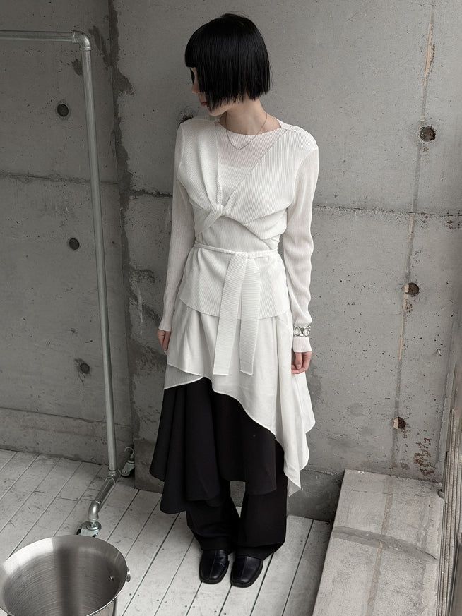Celer Layered Unbalanced Chiffon One Piece