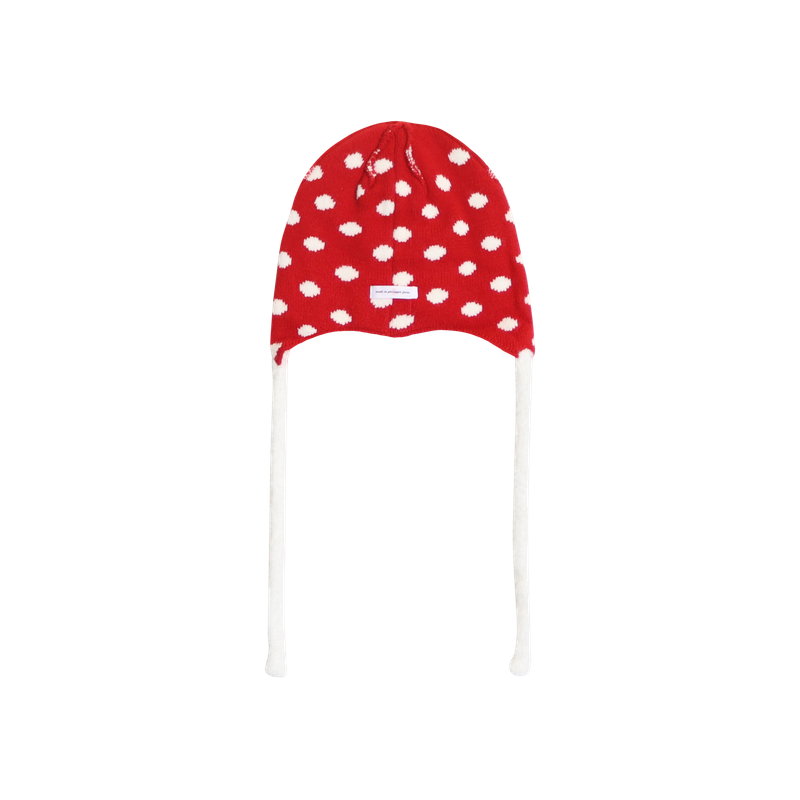 SNOW DOT EARFLAP BEANIE