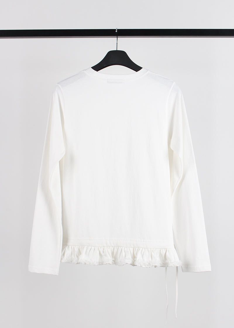 LACE FRILL LONG SLEEVE TEE