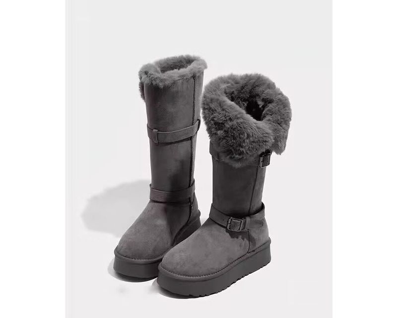 pom pom buckle long ugg boots