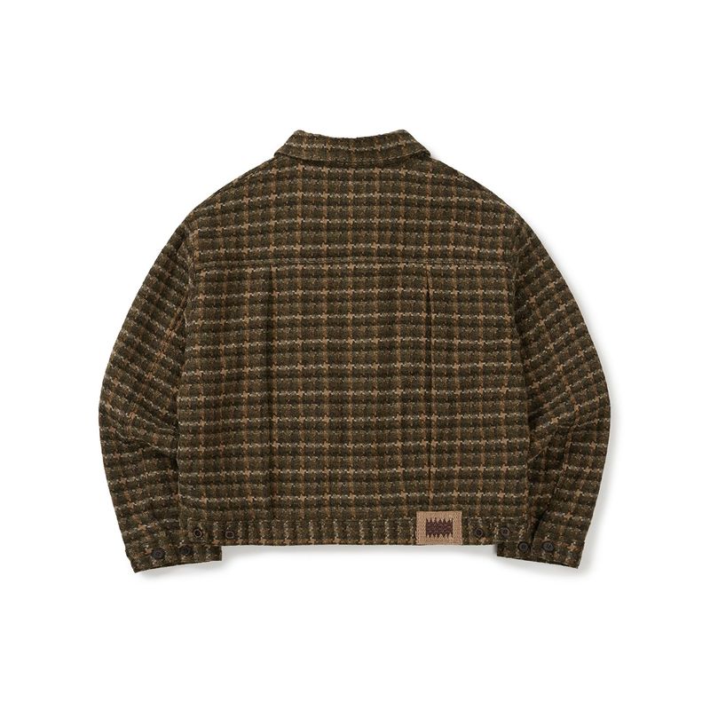 Virgin wool trucker blouson / Olive