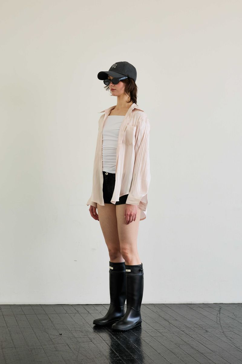 LUMINOUS OVERSIZED SHIRT / ROSE PINK