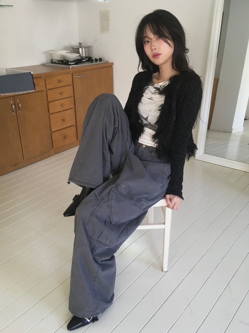 Heart Washed Cargo Pants