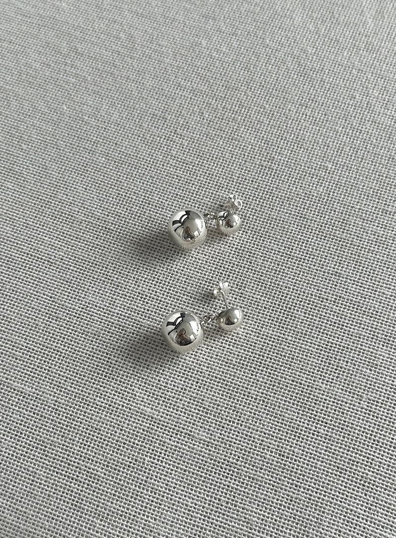 half and ball earring