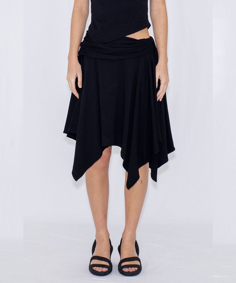 ASYMMETRIC DRAPE SKIRT