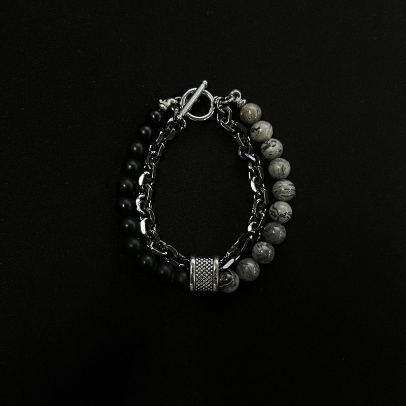 Chrome X-Black gemstone Bracelet