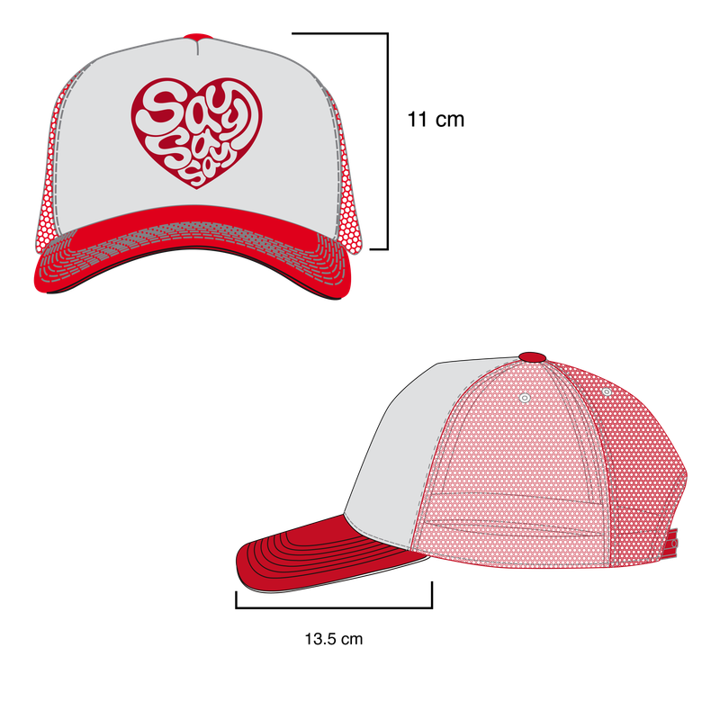 Heartlogo Trucker Cap Red