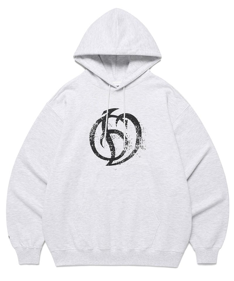 cavish（カビシ）の「DUST TRIBE LOGO HOODIE LIGHT GREY(CV2EFUM404A)（Tops）」
