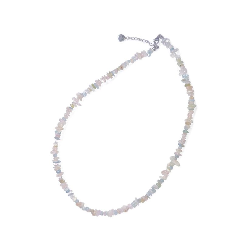 mini gemstone necklace (pink)