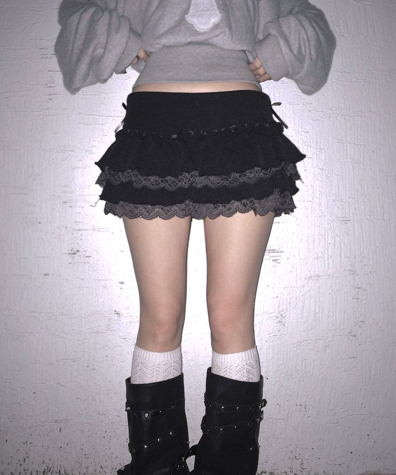 meego(ミーゴ)の「Momo Lace SKPT (3colors)(Skirts)」