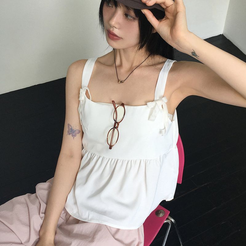 WONDER WONDER（ワンダーワンダー）の「Nuvin velvet ribbon sleeveless blouse（Tops）」