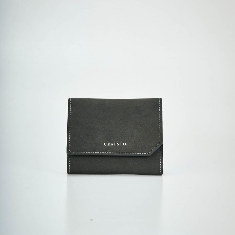 Corn Leather Graphic Trifold Wallet