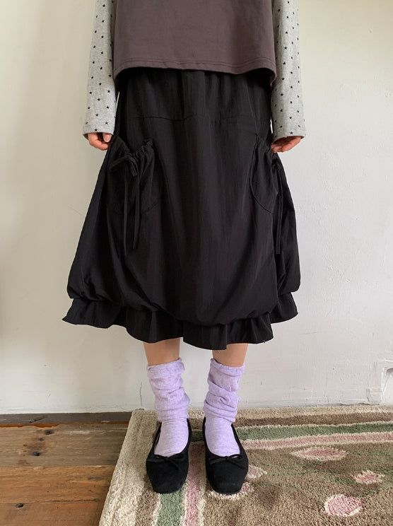 Laris Banding See-Through Knee Socks