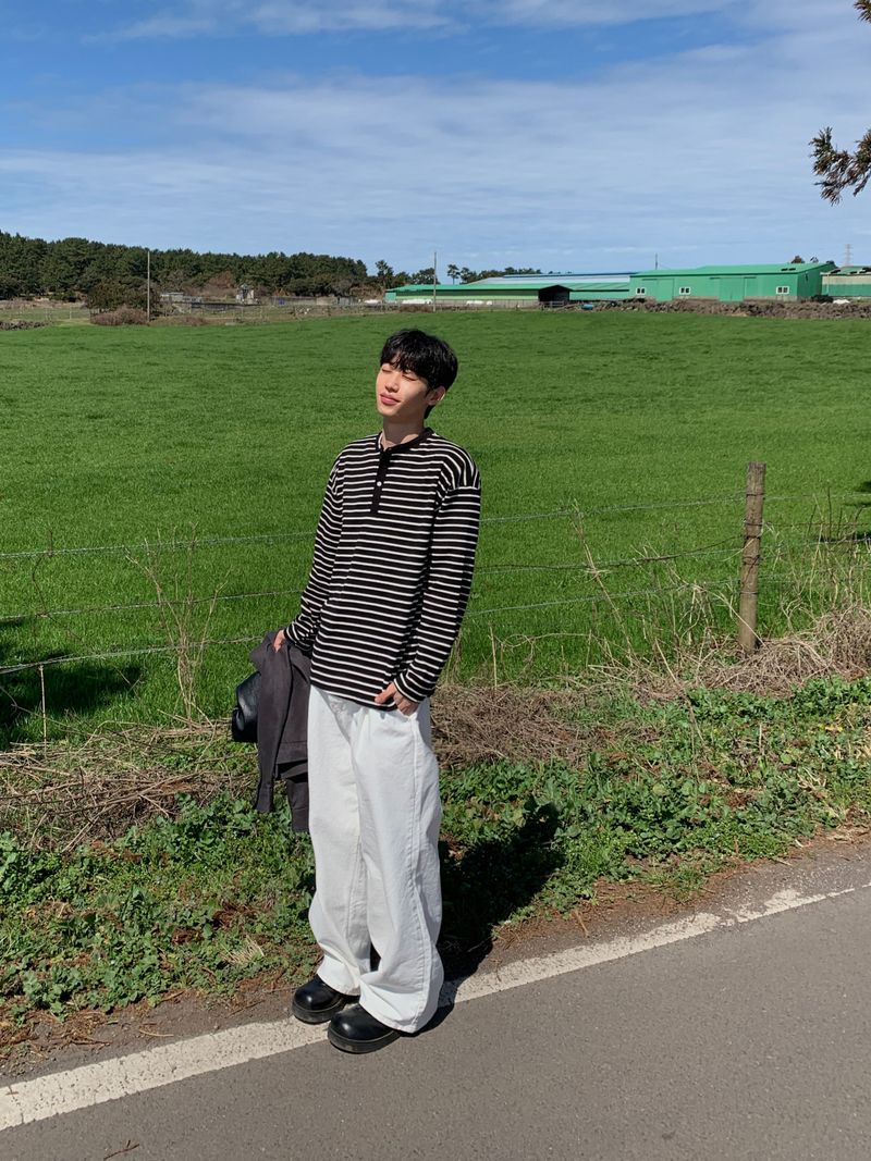 Mono Wide Cotton Pants (2 Colors)