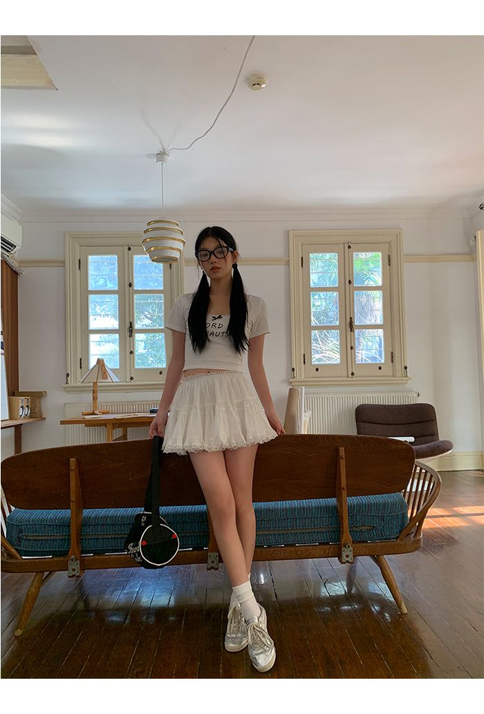 white cancan lovely skirt