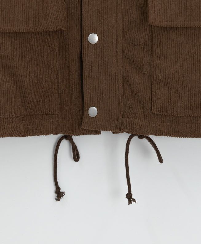 Harvey Corduroy Quilted Hood Jumper