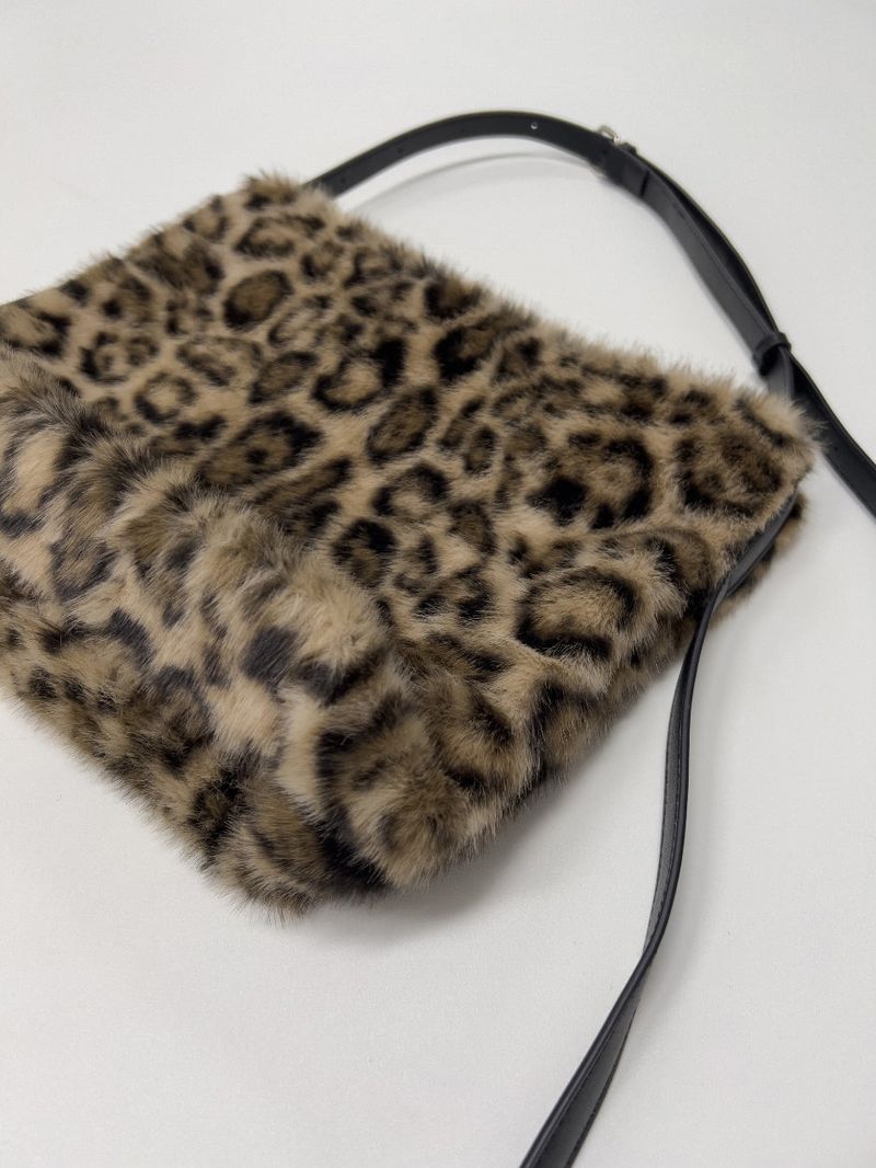 Leopard Fur Shoulder Bag
