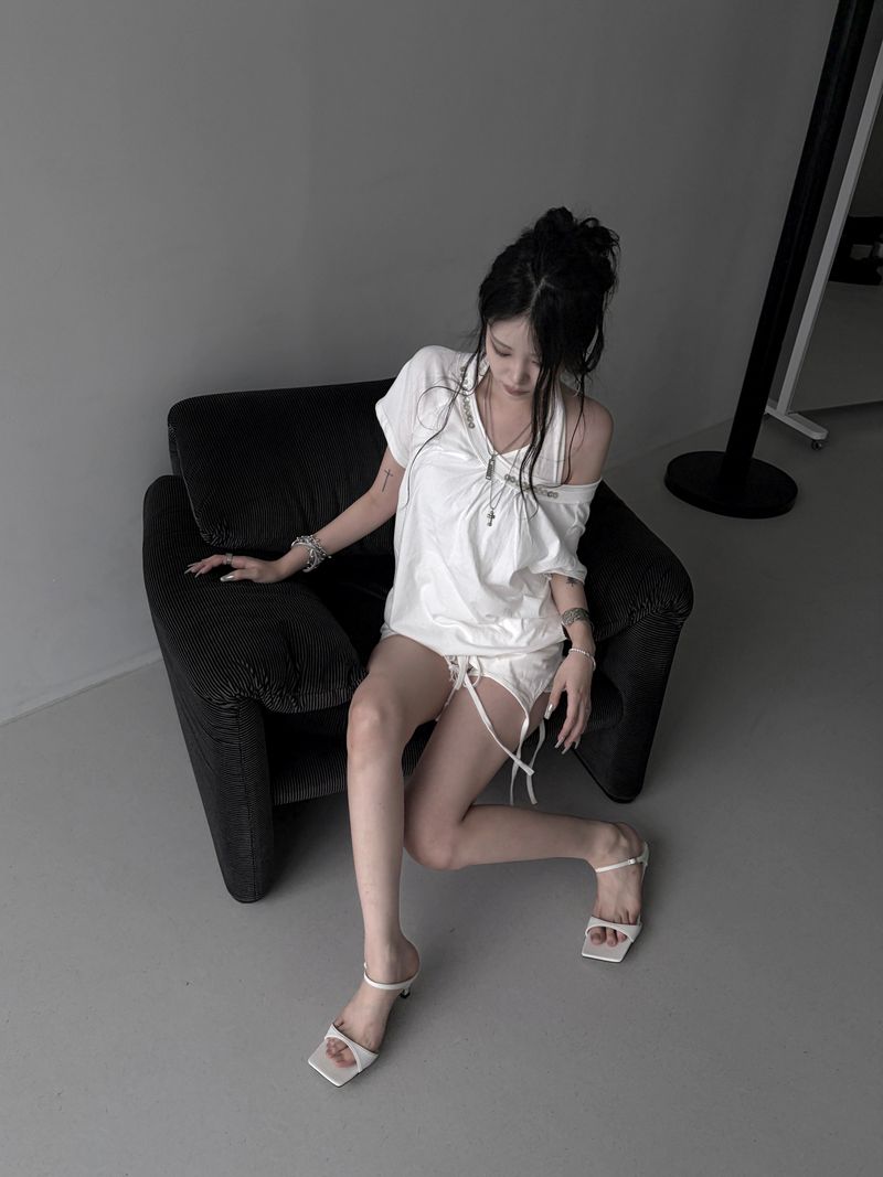 shell button volume strap top (3color)